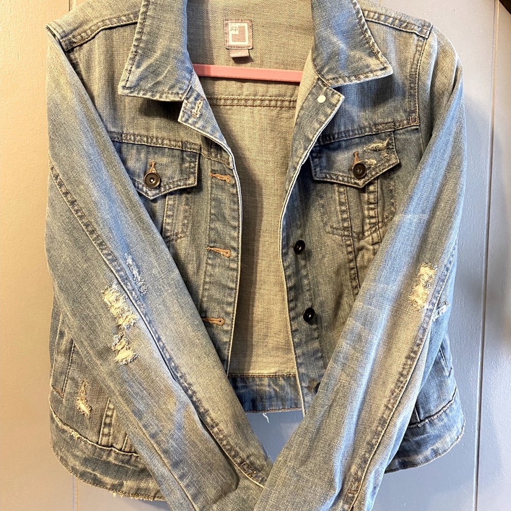 Distressed jean Jacket